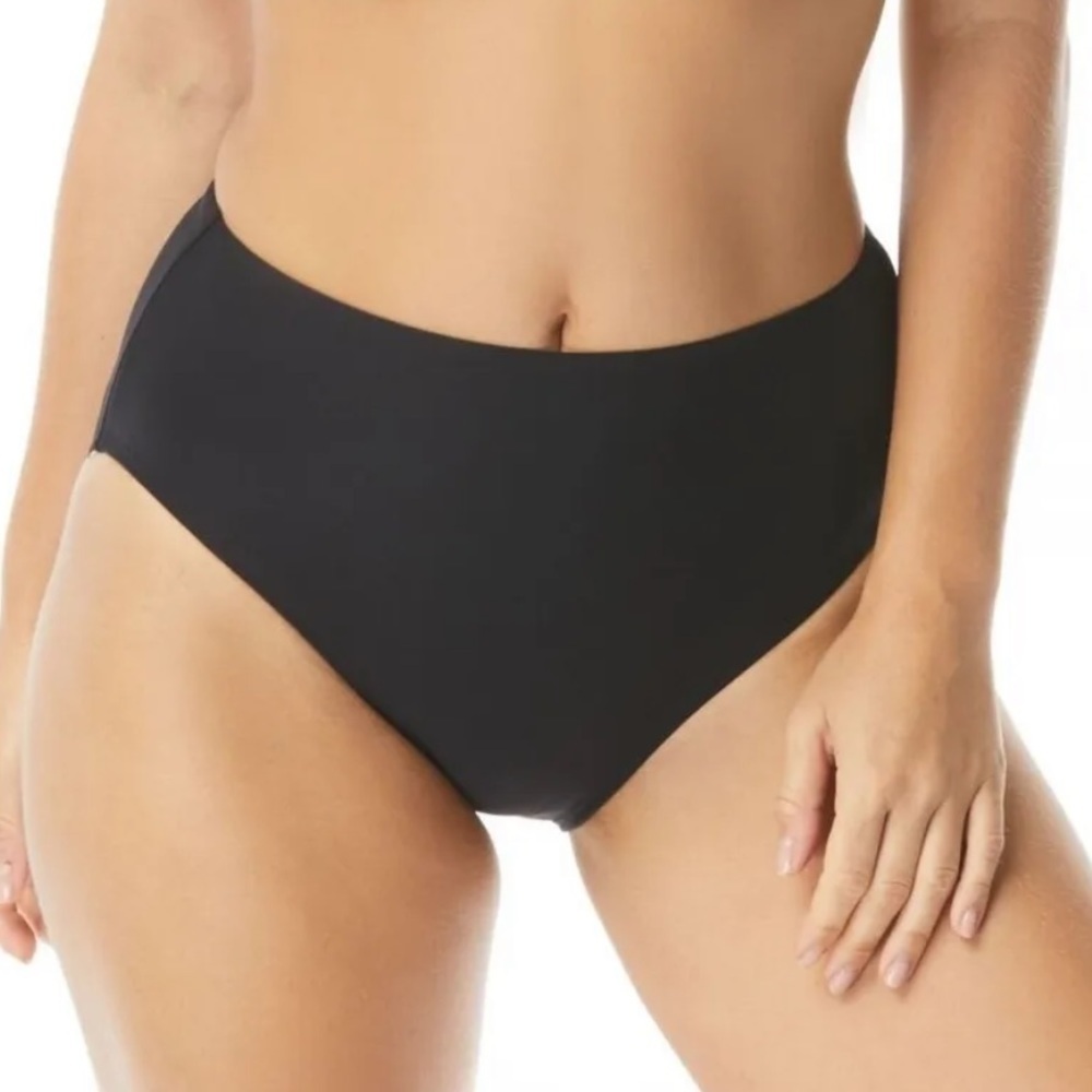 Coco Reef BLACK Contours High-Waist Bikini Swim Bottom, US Medium